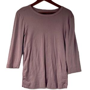 3 Dots Woman's Purple 3/4 Sleeve Casual everyday lightweight cotton tshirt sz xl
